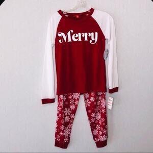 Family Pajamas Matching kids Merry Pajama set L